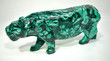 9.25" BEAUTIFUL POLISHED MALACHITE PANTHER ANIMAL CARVING - CONGO MC-316