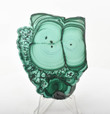 3.26" POLISHED MALACHITE Stalactite Slice / Slab With Stand - Congo T110