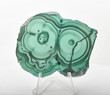 2.95" POLISHED MALACHITE Stalactite Slice / Slab With Stand - Congo T106