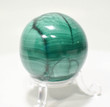 1.69" POLISHED MALACHITE SPHERE With Stand "Video" - Congo E579