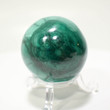 1.69" POLISHED MALACHITE SPHERE With Stand "Video" - Congo E579