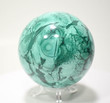 2.95" POLISHED MALACHITE SPHERE With Stand "Video" - Congo E573