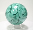 2.95" POLISHED MALACHITE SPHERE With Stand "Video" - Congo E573