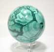 2.95" POLISHED MALACHITE SPHERE With Stand "Video" - Congo E573