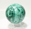 2.87" POLISHED MALACHITE SPHERE With Stand "Video" - Congo E570