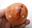 2.59" POLISHED CARNELIAN PALMSTONE "Video" Madagascar P479