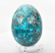 2.91" POLISHED SHATTUCKITE EGG With Stand "Video" Tantara Mine, Congo S320