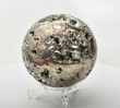 2.71" GOLDEN Polished PYRITE SPHERE With Stand - Peru P450