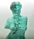 10.23" Polished MALACHITE Venus De Milo Sculpture Statue Carving - Congo mc601