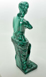 10.23" Polished MALACHITE Venus De Milo Sculpture Statue Carving - Congo mc602