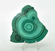 3.66" POLISHED MALACHITE Slice Slab With Stand - Congo A719