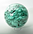 5.31" Beautiful POLISHED MALACHITE SPHERE With Stand - No Filler Congo E565