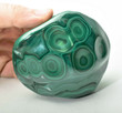 3.66" POLISHED BULLSEYE MALACHITE - Congo A710