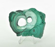 3.58" POLISHED MALACHITE Slice Slab With Stand - Congo A685