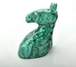 4.05" Beautiful POLISHED MALACHITE Horse Bust Animal Carving - Congo mc597