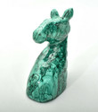 4.05" Beautiful POLISHED MALACHITE Horse Bust Animal Carving - Congo mc597