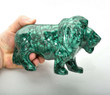6.69" Beautiful POLISHED MALACHITE Lion Animal Carving - Congo mc595
