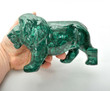 6.69" Beautiful POLISHED MALACHITE Lion Animal Carving - Congo mc595
