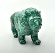 6.69" Beautiful POLISHED MALACHITE Lion Animal Carving - Congo mc595