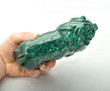 6.69" Beautiful POLISHED MALACHITE Lion Animal Carving - Congo mc595