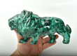 8.14" Beautiful POLISHED MALACHITE Lion Animal Carving - Congo mc594