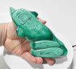 7.48" Beautiful POLISHED MALACHITE FISH Animal Carving - Congo mc777
