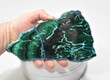 7.48" Polished MALACHITE CHRYSOCOLLA CORNETITE Slice / Slab Congo A805