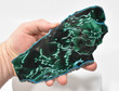 6.88" Polished MALACHITE CHRYSOCOLLA CORNETITE Slice / Slab Congo A802