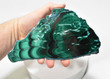 7.71" Polished MALACHITE CHRYSOCOLLA CORNETITE Slice / Slab Congo A797