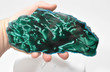 7.28" Polished MALACHITE CHRYSOCOLLA CORNETITE Slice / Slab Congo A794