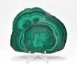 4.09" POLISHED MALACHITE Slice / Slab With Stand "Video" - Congo A793