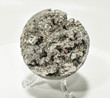 2.51" GOLDEN Polished PYRITE SPHERE With Stand "Video" - Peru P681