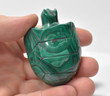 2.44" Beautiful POLISHED MALACHITE TURTLE Animal Carving "Video" - Congo mc742