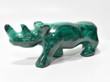 4.72" Beautiful POLISHED MALACHITE RHINO Animal Carving "Video" - Congo mc738