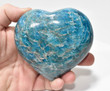 3.77" Polished BLUE APATITE Crystal HEART - Madagascar P605
