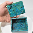 3.54" Beautiful Polished MALACHITE CHRYSOCOLLA AZURITE Jewelry BOX - Congo mc722