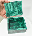 3.89" Beautiful Polished MALACHITE JEWELRY BOX "Video" - Congo mc713