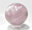 3.77" Polished ROSE QUARTZ SPHERE With Stand Madagascar P567