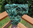 12" Outstanding MALACHITE and CHRYSOCOLLA Kalukuluku Mine, Congo Q491