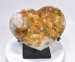7.08" Beautiful CITRINE HEART W Stand Crystal QUARTZ Cluster Brazil T174