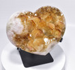 7.08" Beautiful CITRINE HEART W Stand Crystal QUARTZ Cluster Brazil T174