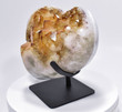 7.08" Beautiful CITRINE HEART W Stand Crystal QUARTZ Cluster Brazil T174