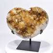 7" Beautiful CITRINE HEART W Stand Crystal QUARTZ Cluster Brazil T177