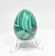2.12" POLISHED MALACHITE EGG With Stand - Congo e595