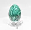 2.12" POLISHED MALACHITE EGG With Stand - Congo e595