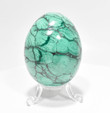 2.83" POLISHED MALACHITE EGG With Stand - Congo e586