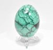 2.83" POLISHED MALACHITE EGG With Stand - Congo e586