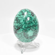 2.83" POLISHED MALACHITE EGG With Stand - Congo e586