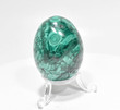 2.20" POLISHED MALACHITE EGG With Stand - Congo e596