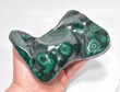5.51" POLISHED MALACHITE Ashtray, Bowl, Sphere Stand "Video" - Congo a845